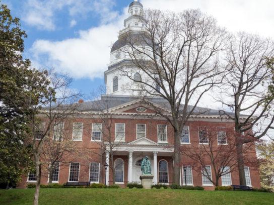 photo of annapolis maryland maryland state house in the spring picture-id498053507